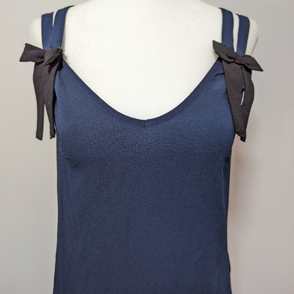 NAF NAF Flowy Double Strap Bow Sleeveless Top - Picture 5 of 12
